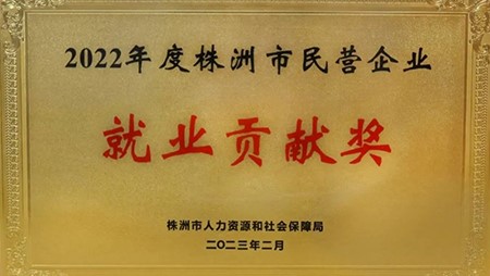 喜訊｜西迪榮獲2022年株洲民(mín)營企業就業貢獻獎